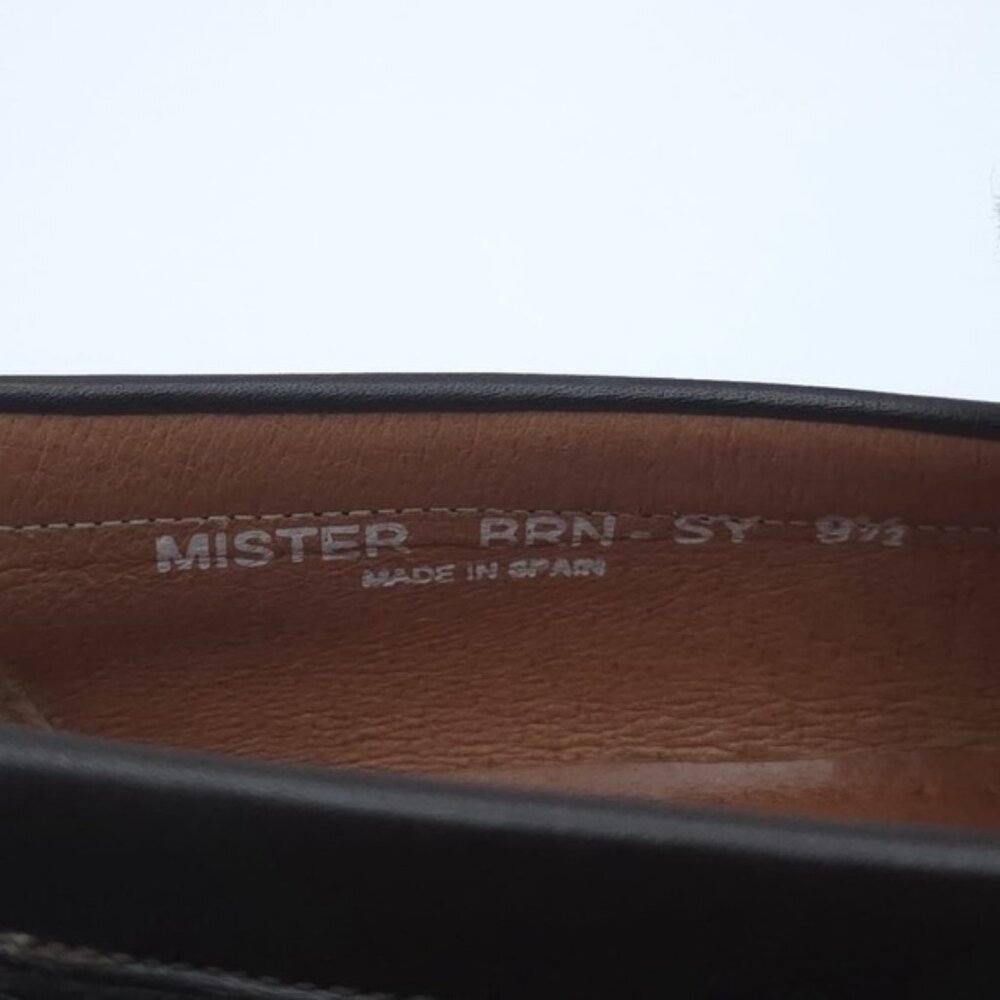 SANDRO MISTER Men's Brown Leather Loafers Shoes Size 9.5 D SPAIN🇪🇸MADE BRN-SY - Picture 6 of 13
